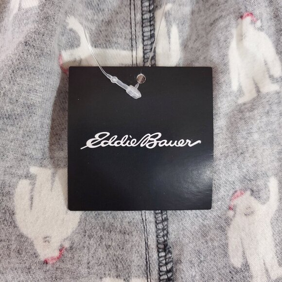 NWT Eddie Bauer Mens Size XL Mr Flannel Sleep Pants Yeti Christmas Hat Holiday - Picture 12 of 16